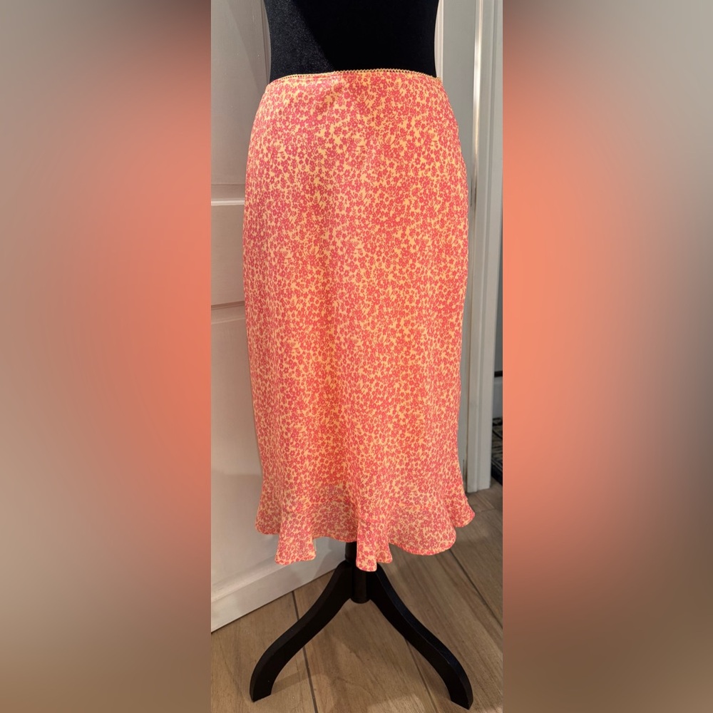 Wild Fable Floral Midi w/ Ruffled Trim